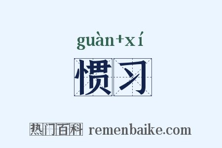 惯习是什么意思的图片